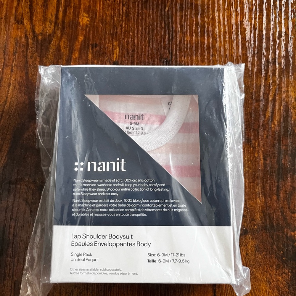 Nanit Pink Striped Kids Bodysuit